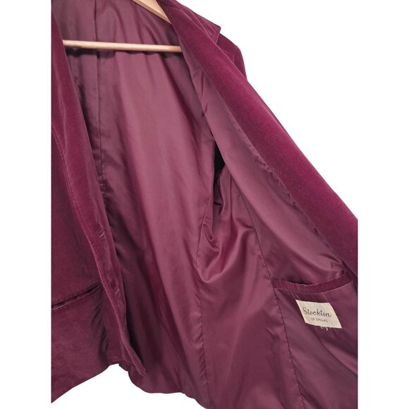Vintage Stockton Burgundy Velvet Blazer & Bag Set - Picture 5 of 16